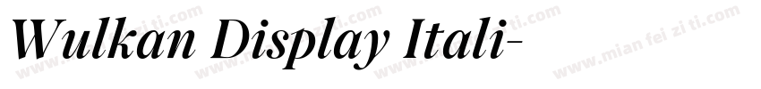 Wulkan Display Itali字体转换